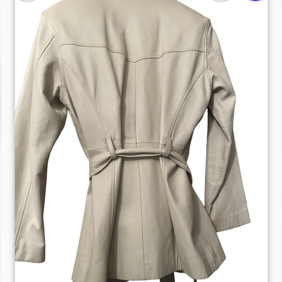 Willson PELLE Studio Leather Jacket Sz M Pockets Belted Zip Up - Picture 3 of 9